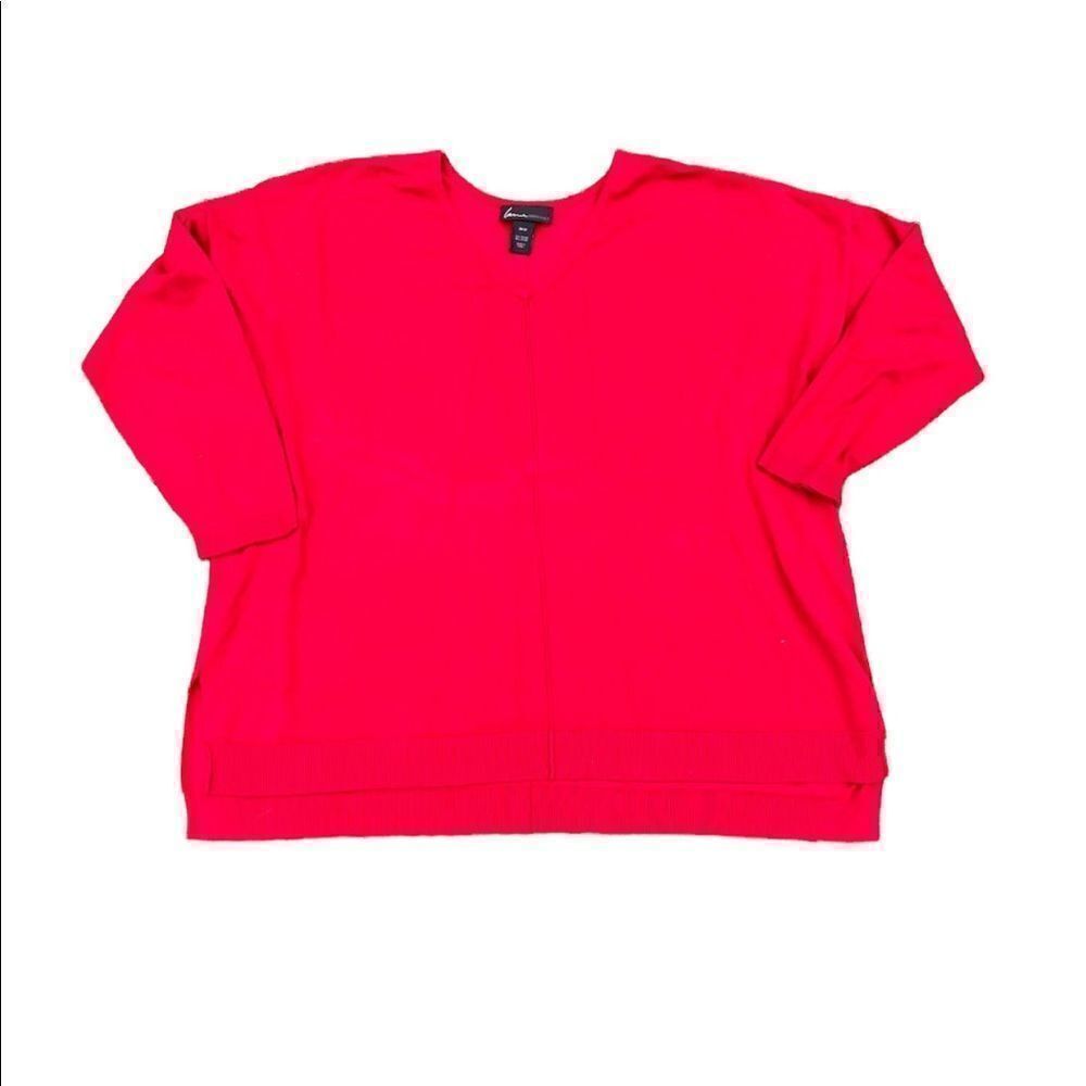 LANE BRYANT Red V-Neck Sweater Size 26/28